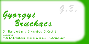 gyorgyi bruchacs business card