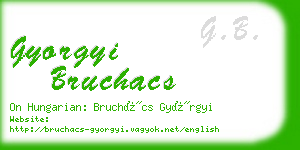 gyorgyi bruchacs business card